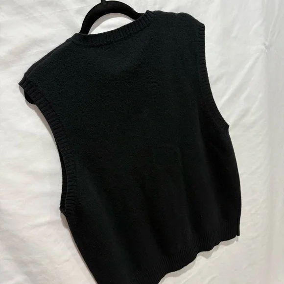 Club Room Wool Sweater Vest L Lambswool Knit Preppy Academia Minimalist Layer - Picture 10 of 12